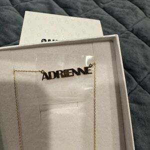 Gold 'Adrienne' Name Necklace